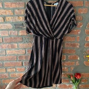 Black and Tan Striped Dress